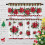 Σετ Χριστουγεννιάτικων Κουρτινών Poinsettia Κόκκινο Πράσινο 3 τεμαχίων 1