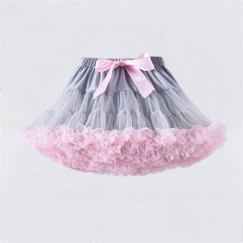 Mädchen-Tutu-Rock mit elastischem Bund, Tüll, bauschig, 1-teilig