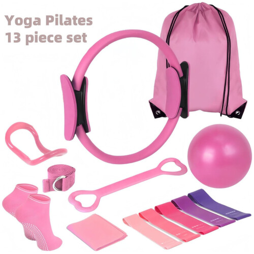 Σετ δαχτυλιδιών Pilates με μπάλα Magic Circle και ιμάντες 13 τεμαχίων