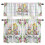Set di tende e mantovane da cucina pasquali con gnomo e coniglio 1