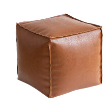Housse de pouf marocain en similicuir, repose-pieds, 1 pièce