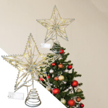 Étoile de Noël en rotin, 25 cm, style ferme vintage