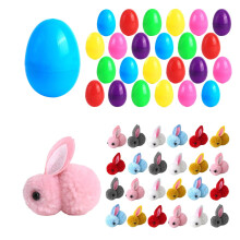 Œufs de Pâques avec lapins en peluche (paquet de 24)
