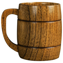 Wooden Beer Mug Vintage Design 24 oz with Handle