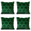 Ensemble de 4 housses de coussin pour la Saint-Patrick, 45 x 45 cm, vertes 1