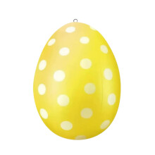 Œuf de Pâques gonflable en PVC jaune, décoration extérieure