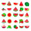 Watermelon Stickers Summer Party Fruit Decals 50 Pieces 1