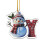 Lettre décorative de Noël en acrylique, 8 cm, avec cordon doré 1