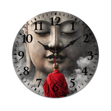 Horloge murale Bouddha vintage Ă piles pour la maison ou le bureau