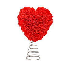Décoration de sapin de Noël pour la Saint-Valentin : rose et cœur (10 ou 12 pouces)
