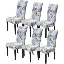 Housses de chaises de salle à manger extensibles en spandex, paquet de 6, modèle Parsons
