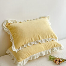 Milk Flannel Pillowcase Yellow 18.89x29.1 Inches
