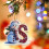 Lettre décorative de Noël en acrylique de 8 cm avec cordon doré 1