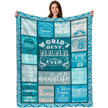 Couverture en polaire sherpa pour grand-mère 152 x 203 cm