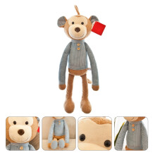 Peluche amusante à longues jambes, couleur chocolat 1