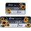 Sunflower Kitchen Rugs Set of 2 Black White Microfiber 1