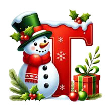 Kerstboomletterornamenten decoratieset