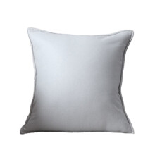 Coussin décoratif uni en similicuir 43 x 43 cm