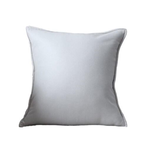Coussin décoratif uni en similicuir 43 x 43 cm