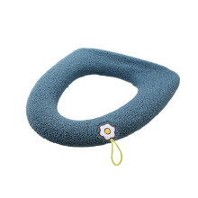 Coussin de siège de toilette universel imperméable et lavable, bleu marine