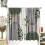 Mid-Century Leaf Curtains Abstract Green Plant Design 42x54 5