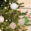 Christmas Ornament Set Green White 12pcs 7cm 4