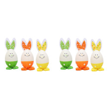 Décorations d'œufs de Pâques en forme de lapin (4 pièces de 6)