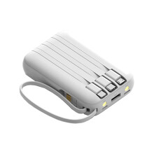 Φορητό Power Bank 10000mAh με ενσωματωμένα καλώδια