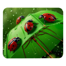 Marienkäfer-Regenschirm-Mauspad, 21 x 25 cm, rutschfest
