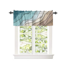 Cantonnière à motif vagues océaniques 42 x 18 po avec passe-tringle
