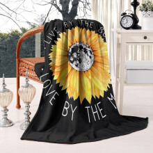 Couverture en peluche papillon tournesol 127 x 152 cm