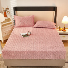 Drap-housse en flanelle Queen 150 x 200 cm, peluche courte, 360