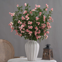 Bouquet de roses artificielles roses, décoration de table nordique, 1 paquet