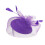 Bandeau bibi violet vintage avec tulle et plumes 1