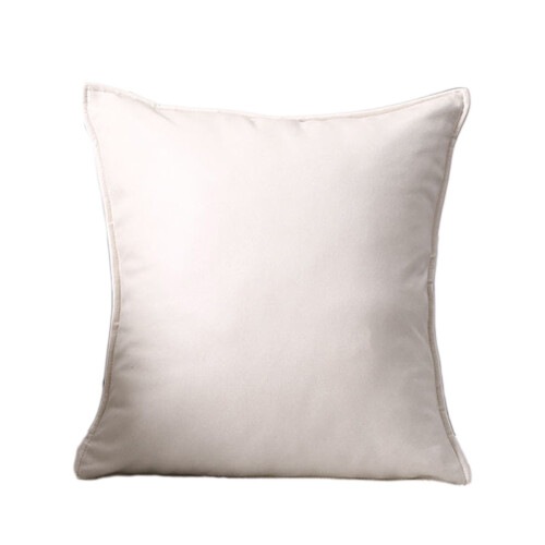 Coussin décoratif uni en similicuir 43 x 43 cm