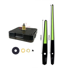 Kit de mécanisme d'horloge murale à piles, rouge fluorescent