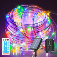 Solcellslampor 66 fot 200 LED IP67 Vattentät 8 lägen Timer