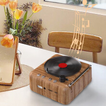 Retro Bluetooth Turntable HIFI Sound Indoor Use