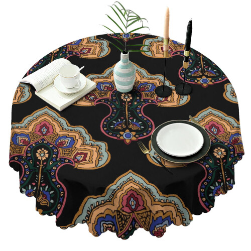 Στρογγυλό τραπεζομάντιλο με floral Vintage Paisley 60 ίντσες