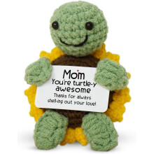 Tortue et tournesol au crochet faits main, cadeau pour maman (1 pièce)