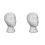 Wig Stand White Foam Mannequin Head 2 Pack 1