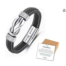 Bracelet en cuir tressé mère et fils (1 pièce)