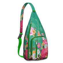 Sac bandoulière imperméable à motif cachemire, dos en maille respirante