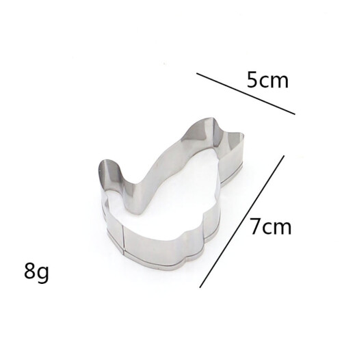 Emporte-pièce en aluminium en forme de chat pour biscuits et gâteaux