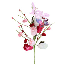 Kunstmatige tulpenstelen rood roze hart bessen 12 stuks
