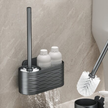 Ensemble de brosses de toilette murales en acier inoxydable1