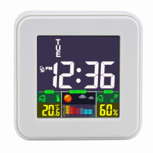 Röstaktiverad väckarklocka med LCD-färgdisplay