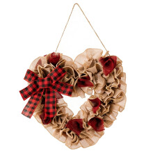 Couronne de porte Saint-Valentin motif cœur (1 pièce)