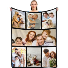 Coperta personalizzata con foto, testo personalizzato e 10 foto