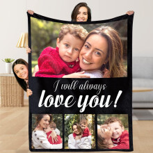 Couverture photo personnalisée avec texte - 4 tailles
